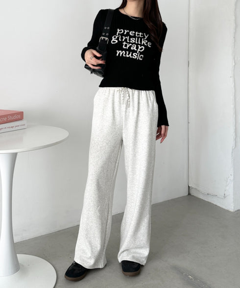 ワイドストレートスウェットパンツ | CL2256068 | オートミール