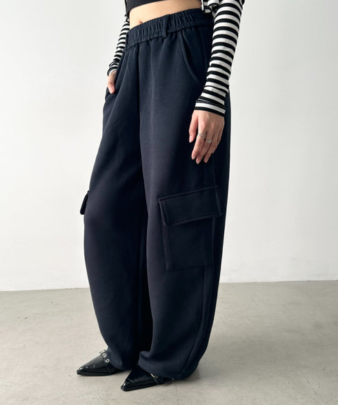 カーゴスウェットワイドパンツ | BA2256049 | ネイビー