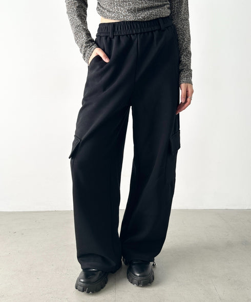 カーゴスウェットワイドパンツ | BA2256049 | ブラック