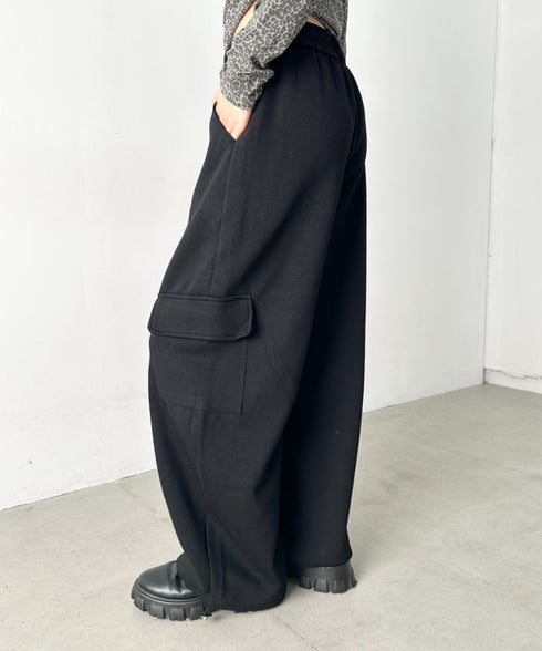 カーゴスウェットワイドパンツ | BA2256049 | ブラック