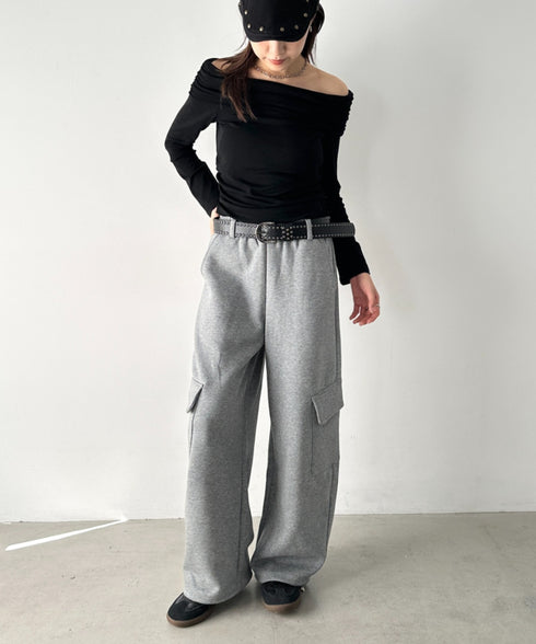 カーゴスウェットワイドパンツ | BA2256049 | グレー