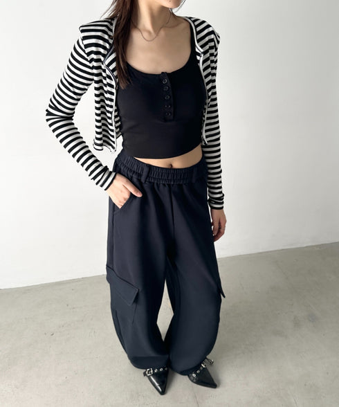 カーゴスウェットワイドパンツ | BA2256049 | ネイビー