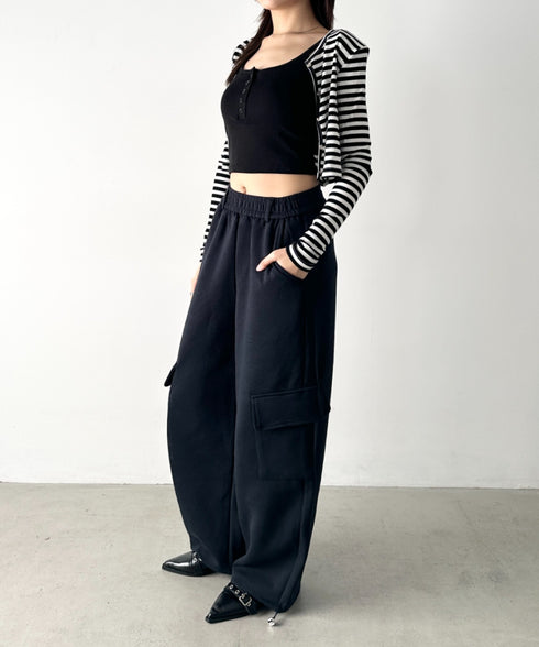 カーゴスウェットワイドパンツ | BA2256049 | ネイビー