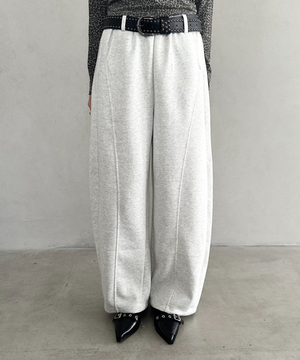スウェットワイドカーブパンツ | BA2256050 | オートミール