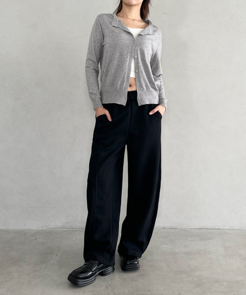 スウェットワイドカーブパンツ | BA2256050 | ブラック