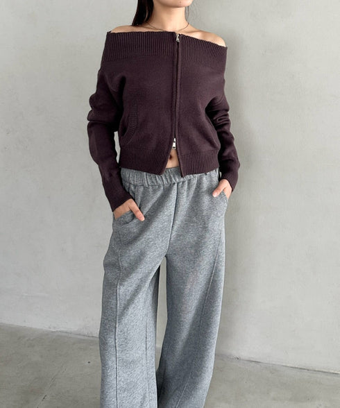スウェットワイドカーブパンツ | BA2256050 | グレー