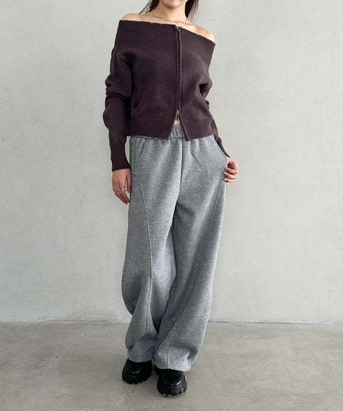 スウェットワイドカーブパンツ | BA2256050 | グレー