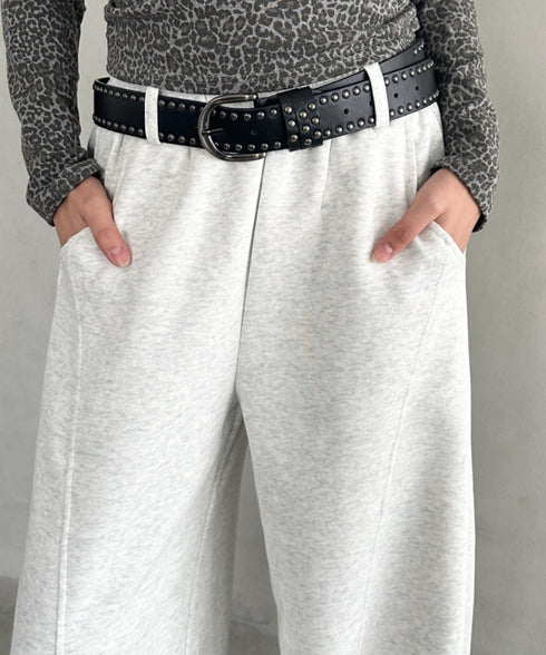 スウェットワイドカーブパンツ | BA2256050 | オートミール