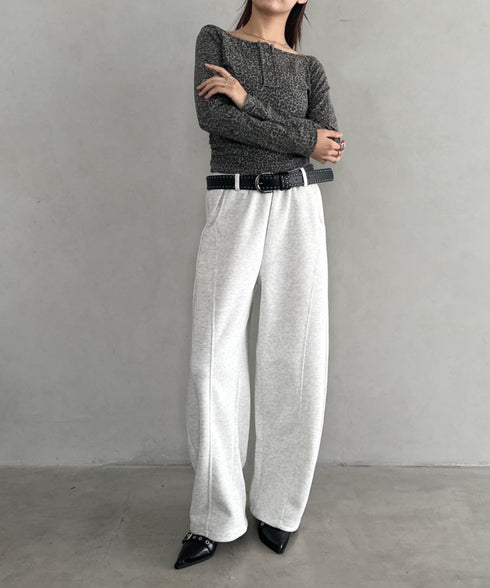 スウェットワイドカーブパンツ | BA2256050 | オートミール
