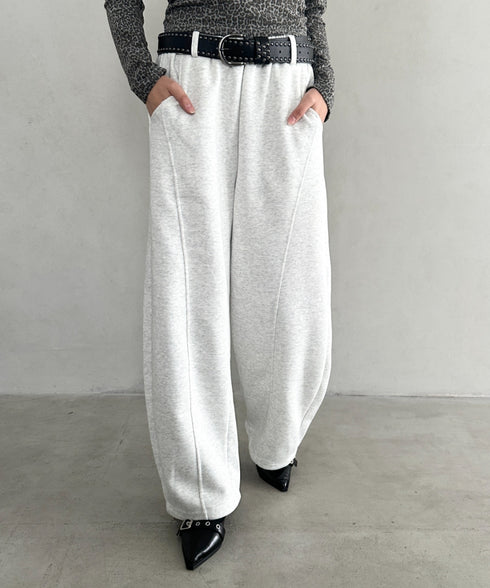 スウェットワイドカーブパンツ | BA2256050 | オートミール
