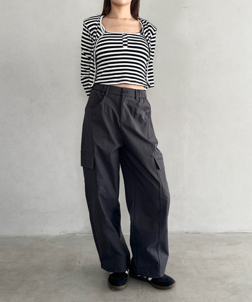 ポケットマルチワイドカーゴパンツ | BA2256051 | グレー