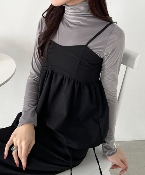 メロウハイネックシアーベロアトップス | CL2253036 | グレー