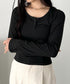 ヘンリーネック長袖トップス | CL2253037 | ブラック