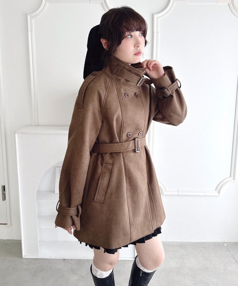 ウエストベルトミドルコート | LO2254021 | ブラウン