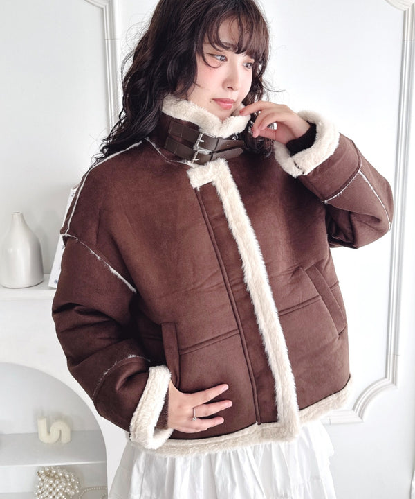 フェイクファームートンライクジャケット | LO2254027 | ブラウン