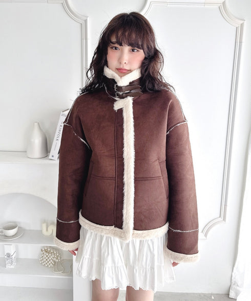 フェイクファームートンライクジャケット | LO2254027 | ブラウン