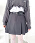 ポーチベルト付きパネルプリーツミニスカート | LO2256064 | グレー