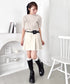 ポーチベルト付きパネルプリーツミニスカート | LO2256064 | アイボリー