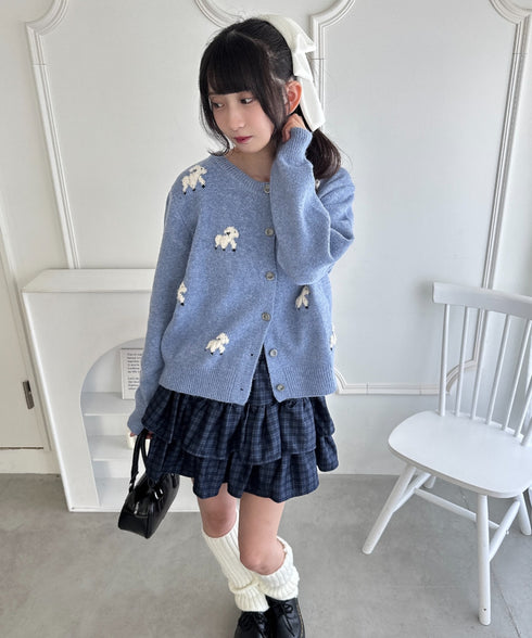 【チェック＆無地】ウールライクフリルミニスカパン | LO2254034 | ブルー系その他