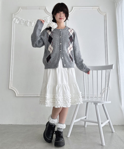 裾フリルティアードミディスカート | LO2256067 | アイボリー