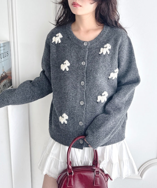 メニーシープニットカーディガン | LO2256068 | チャコールグレー