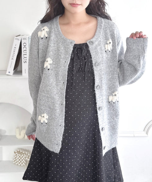 メニーシープニットカーディガン | LO2256068 | グレー