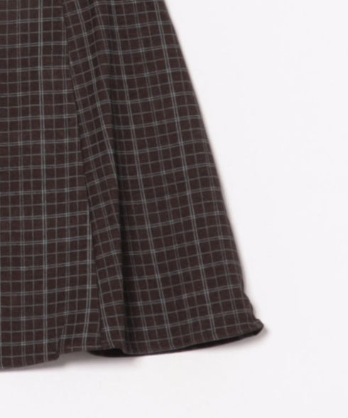 【チェック＆ドット】フロントリボンミニキャミワンピース | LO2256072 | ブラウン