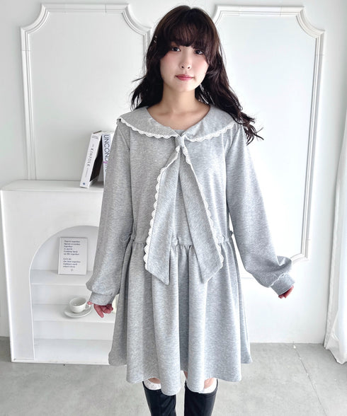 セーラースウェットワンピース | LO2256073 | グレー