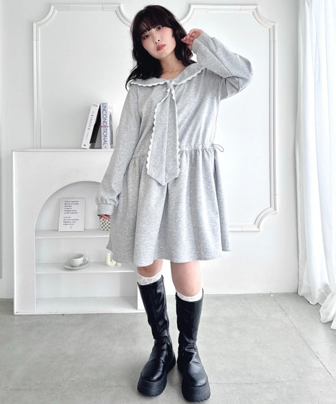 セーラースウェットワンピース | LO2256073 | グレー