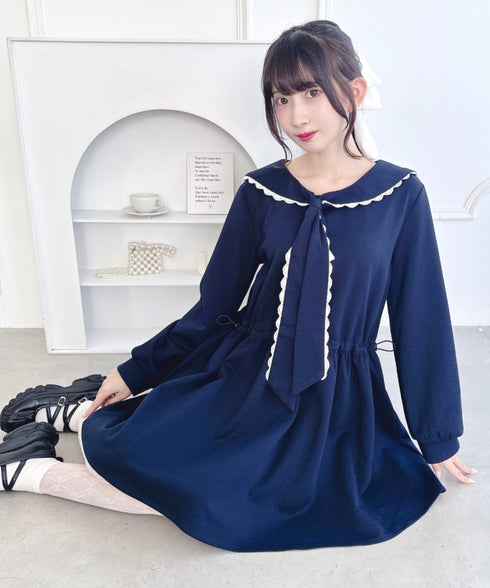 セーラースウェットワンピース | LO2256073 | ネイビー