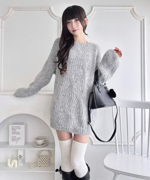 フロントリボンルーズニット | LO2254030 | グレー