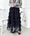 レースティアードチュールスカート | LO2256074 | ブラック