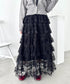 レースティアードチュールスカート | LO2256074 | ブラック