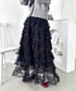 レースティアードチュールスカート | LO2256074 | ブラック