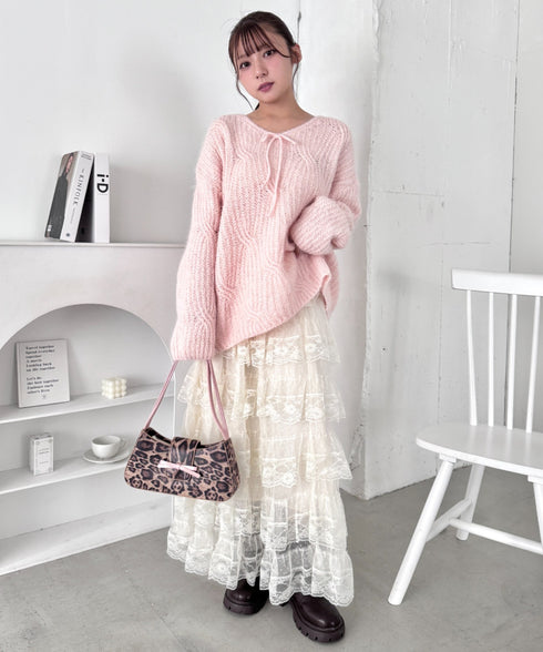 レースティアードチュールスカート | LO2256074 | アイボリー