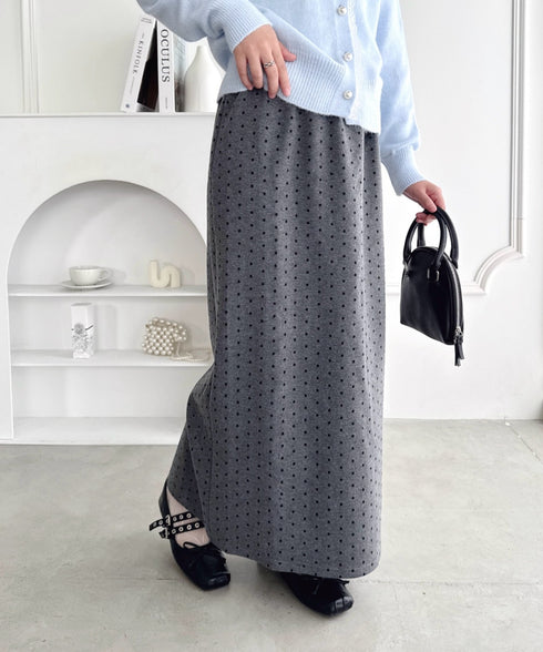 ドットバックスリットナロースカート | LO2254036 | グレー