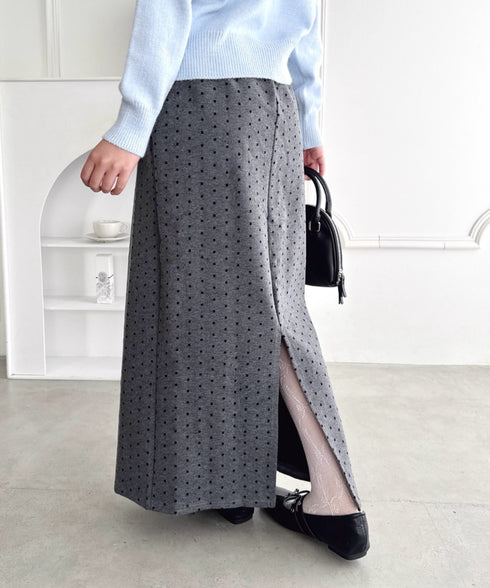 ドットバックスリットナロースカート | LO2254036 | グレー