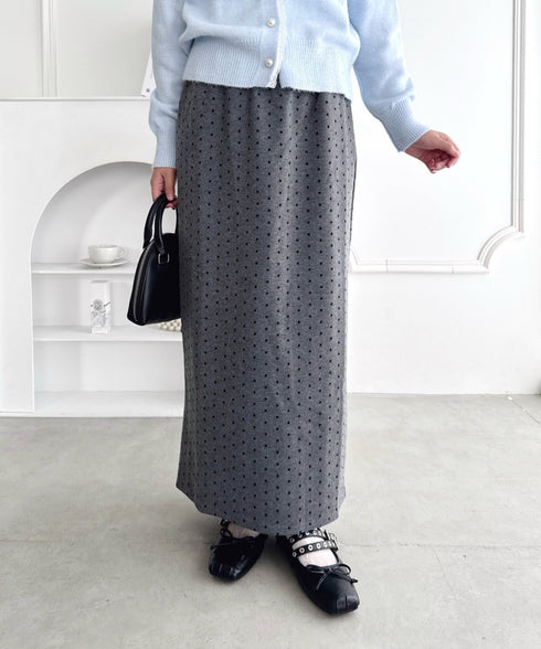 ドットバックスリットナロースカート | LO2254036 | グレー
