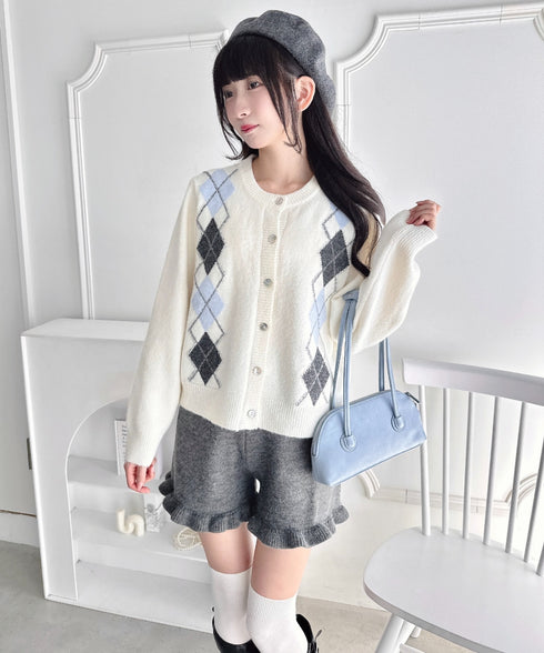 アーガイルニットカーディガン | LO2256077 | オフホワイト