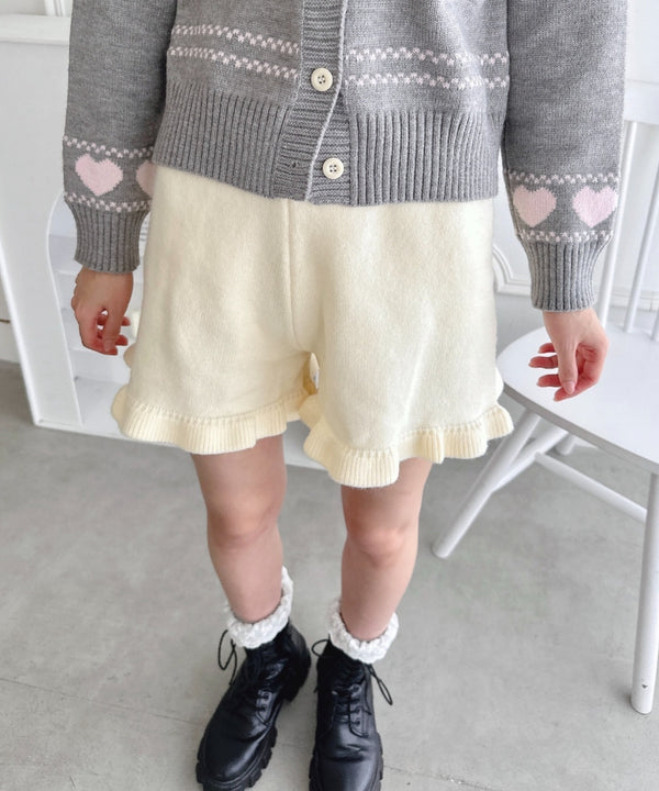 裾フリルニットショートパンツ | LO2254037 | アイボリー