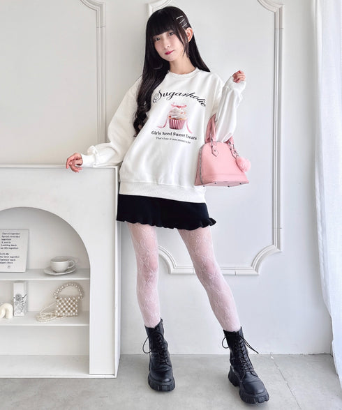 裾フリルニットショートパンツ | LO2254037 | ブラック