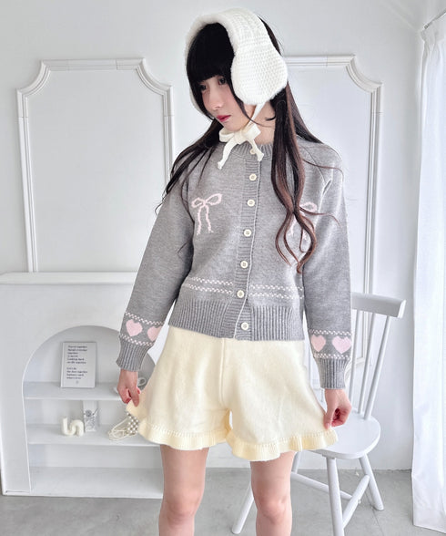 裾フリルニットショートパンツ | LO2254037 | アイボリー