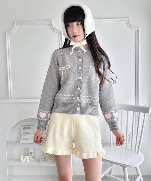 裾フリルニットショートパンツ | LO2254037 | アイボリー