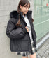 ボリュームフェイクファーフードパデッドジャケット | LO2254038 | ブラック