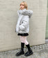 ボリュームフェイクファーフードパデッドジャケット | LO2254038 | グレー