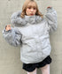 ボリュームフェイクファーフードパデッドジャケット | LO2254038 | グレー