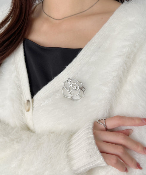 ローズ/リボンモチーフブローチ | SW4256007 | シルバー