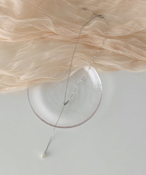 Y字スライダーパールネックレス | SW4256011 | シルバー