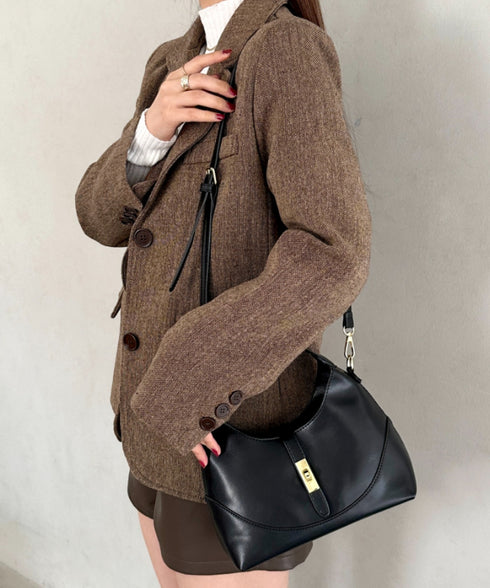 ポーチ付き大人ハンドバッグ オフィスカジュアル | MD1256057 | ブラック