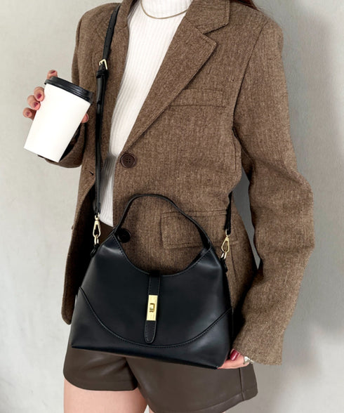 ポーチ付き大人ハンドバッグ オフィスカジュアル | MD1256057 | ブラック